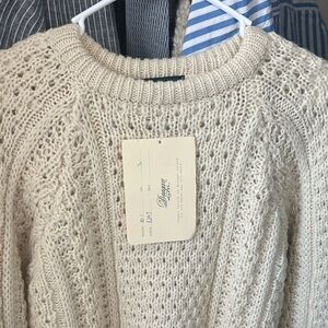 Vintage Aran Irish cable hand knit sweater made in Ireland 🇮🇪 Cream Sweater S